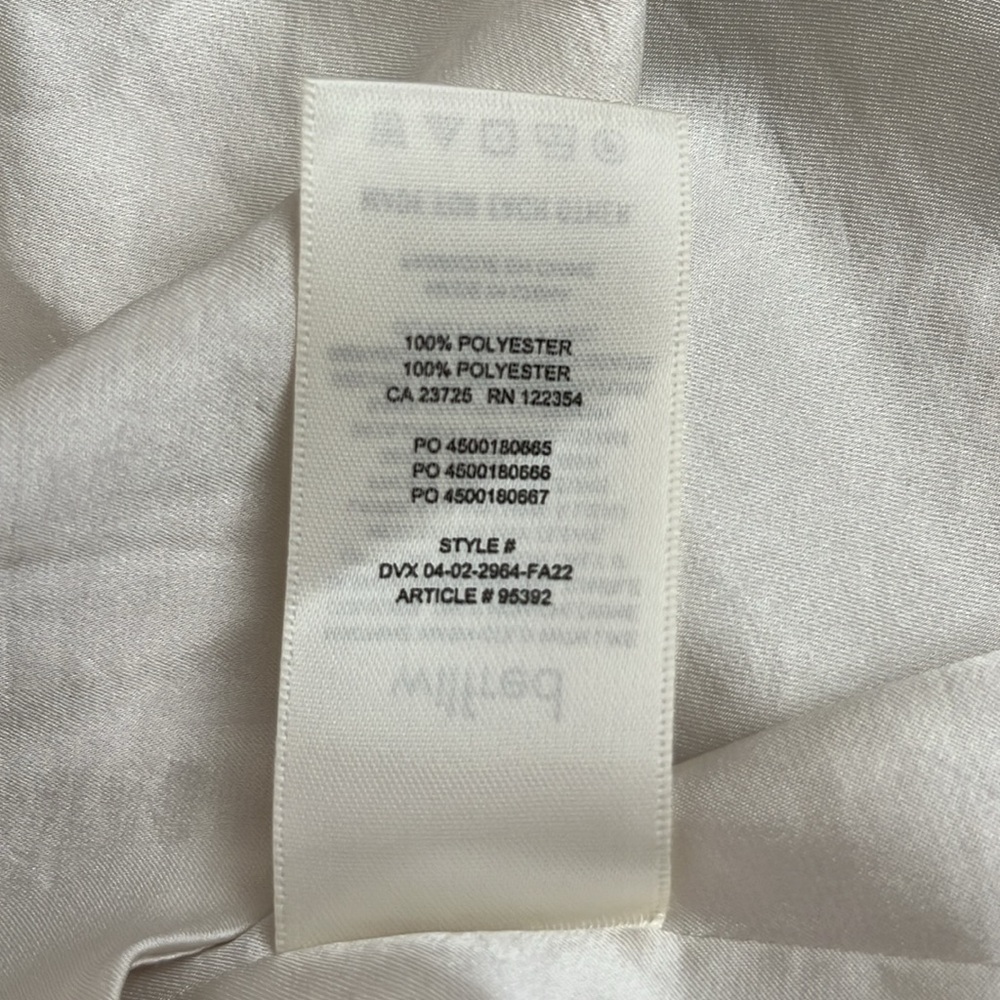 Aritzia Wilfred Cream White Satin Crop Tank Top Adjustable Front Scrunch Tie XS - Picture 6 of 9